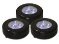 Amerelle 75302b Led Black Light -n-up Tap On Off Utility 3-pack 