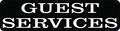 Guest Services Vinyl Sticker 8 In X 2 Waterproof And Uv Resistant Business Sign For Hotels Resorts Black White B-10-120 