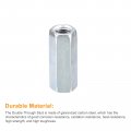 Uxcell 5pcs M8x12x30mm Coupling Nuts Galvanized Carbon Steel Hex Threaded Rod Coupler For Furniture Electronic Industrial