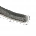 Uxcell Self Adhesive Brush Seal Weather Stripping 5 16 X 1 4 4ft Door Strip For Sliding Sash Window Wardrobe Gray