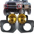 1 Pair Front Bumper Fog Lamps Replacement For 2016-2021 Toyota Tacoma Yellow Lens Driving Lights 8122002160 8121002160 