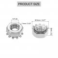 Uxcell 50pcs 1 4 -20 K-lock Nut With External Tooth Washer 304 Stainless Steel Star Locking Nuts Washers Silver