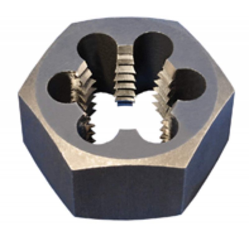 Alfa Tools Mhd70799 52mm X 5 00mm Rethreading Hex Die Carbon Steel
