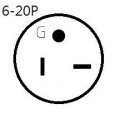 Parkworld 61377a Nema 6-20p To 6-50r Straight Female A C 20a Welder 50a Adapter Cord 250v 10 Foot