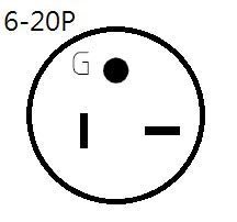 Parkworld 61377a Nema 6-20p To 6-50r Straight Female A C 20a Welder 50a Adapter Cord 250v 10 Foot