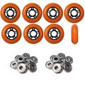 Outdoor Inline Skate Wheels 72mm 89a Orange X8 W Abec 5 Bearings 