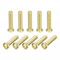 Uxcell Brass Machine Screws M4x20mm Phillips Pan Head Fastener Bolts For Furniture Office Equipment Electronics 36pcs