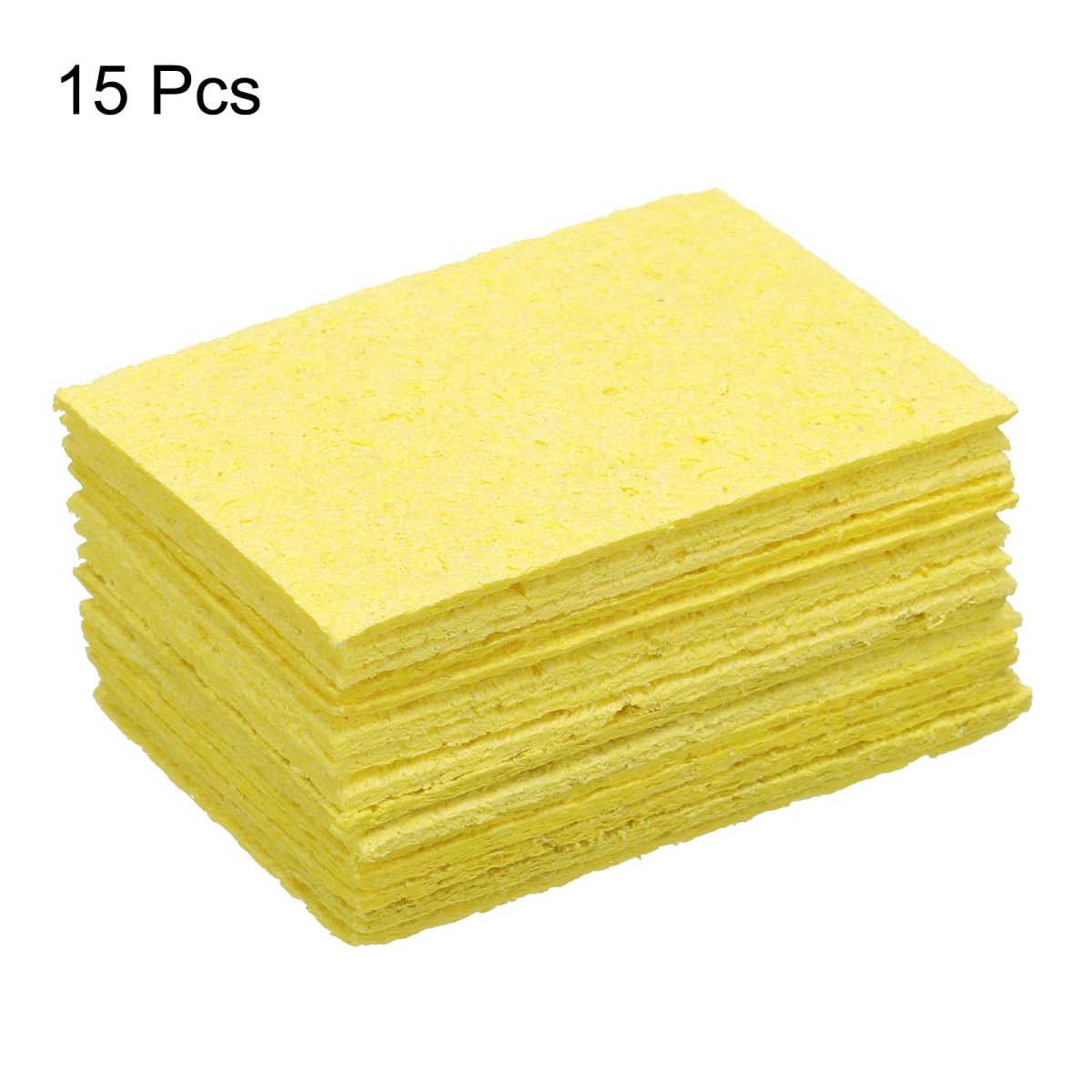 Soldering Iron Tip Cleaning Pads 1 97 In X 38 High Temperature Special Yellow Sponges For Welding And Pcb 15 Piece Set