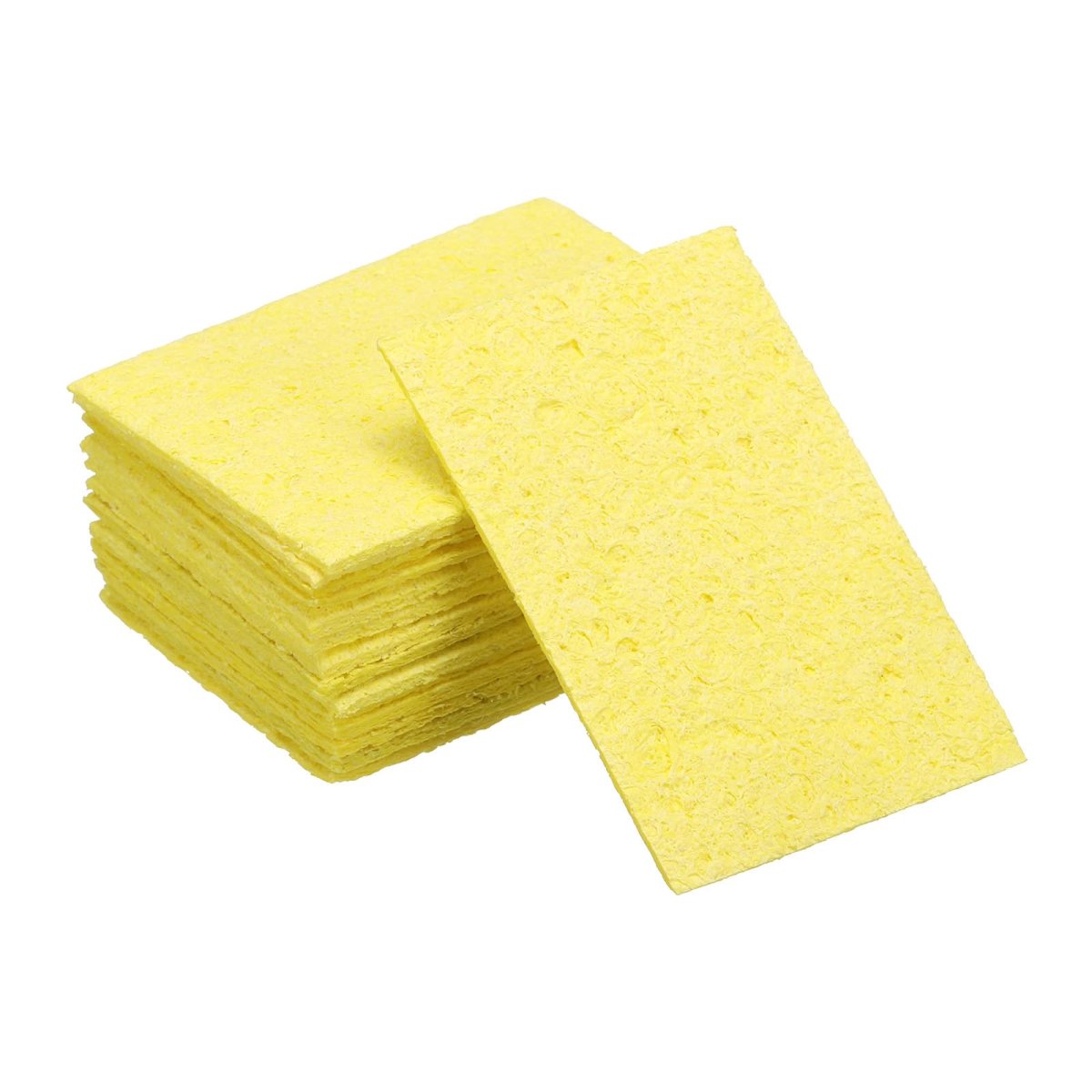 Soldering Iron Tip Cleaning Pads 1 97 In X 38 High Temperature Special Yellow Sponges For Welding And Pcb 15 Piece Set
