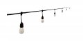 Satco S8020 12-light 24 Foot Outdoor Led String Light Set 12 Watts 120 Volts 2700k 1200 Lumens White Black