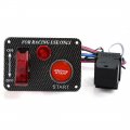 Uxcell Car 12v Ignition Switch Panel Engine Start Push Button Red Led Toggle