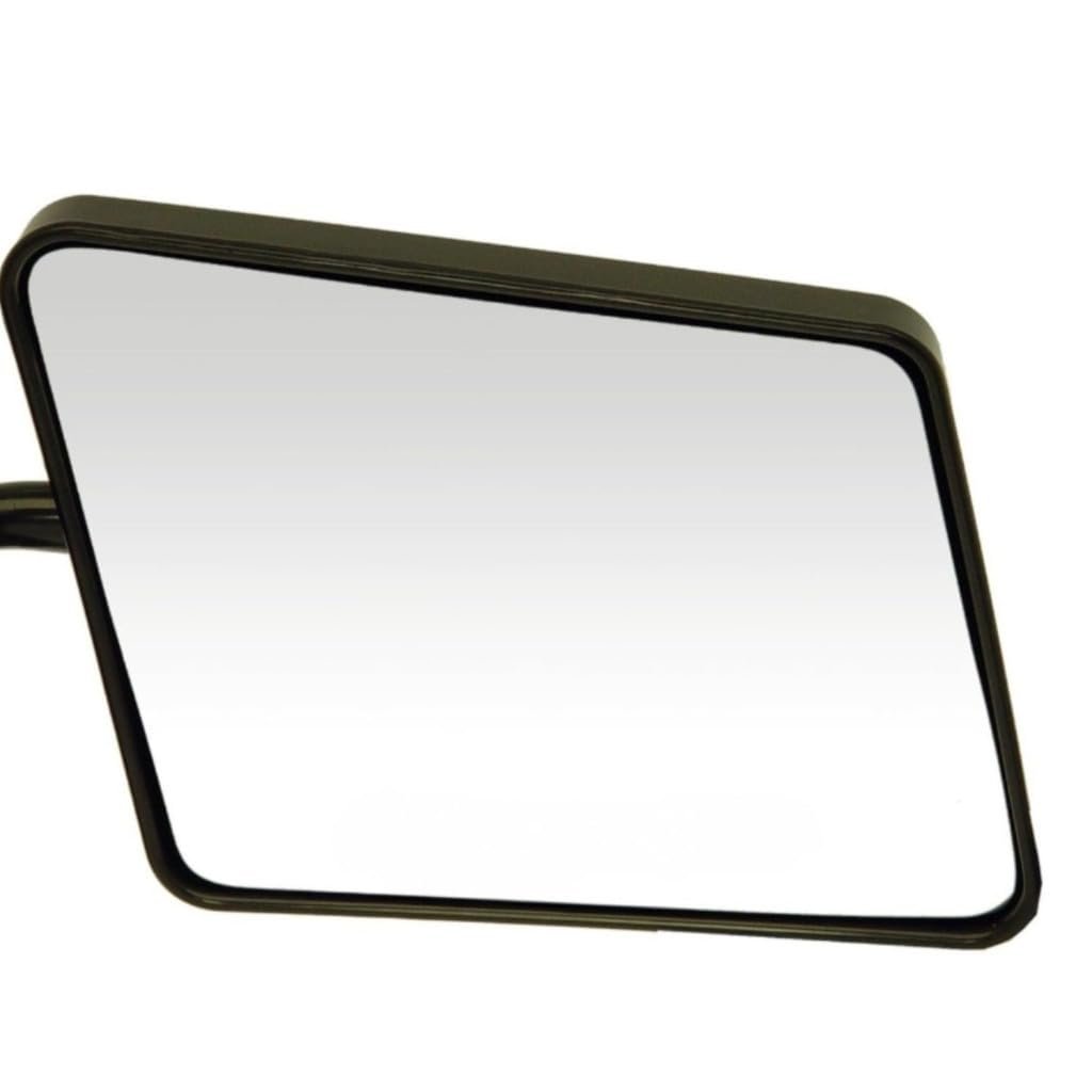 Passenger Side View Mirror For Gmc S15 1990 Black Plastic Housing Manual Adjustment Convex Clear Glass 15642572