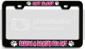 Eat Sleep Rescue A Selkirk Rex Cat Blk 3d Metal License Plate Frame Auto Suv Truck Tag Holder M78