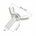 Uxcell Wingbolt Butterfly Wing Thumb Hand Screws Bolts M5x12mm 0 8mm Pitch Carbon Steel 10pcs
