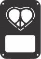 Jeeptails Peace Heart Tail Lamp Light Covers For Jeep Jk Wrangler Black Set Of 2 