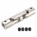 Uxcella 3pcs 6mm To Inner Dia 2 Section Rotatable Universal Steering Shaft U Joint Coupler L52xd12