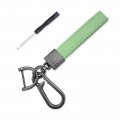 Augeny Microfiber Leather Car Keychain 360 Degree Rotatable Fob Holder With Anti-lost D-ring Keyring And Screwdriver Universal 