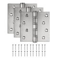 3packs 4 5 X4 X0 12 Door Hinges With 8 Holes And Screws Ball Bearing Interior Non Symmetry Layout For Bedroom Bathroom Living 