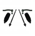Partsw 6 Pieces Front Outer Inner Tie Rod Ends Steering Gear Bellow Kit Left Right Side Fits Toyota Prius 2004-2009 All Models 