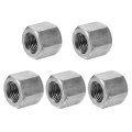 5pcs M14x1 5-pitch Coupling Nuts 20mm Length Carbon Steel Hex Rod Coupler Nut Fully Threaded Studding Connector Fasteners 