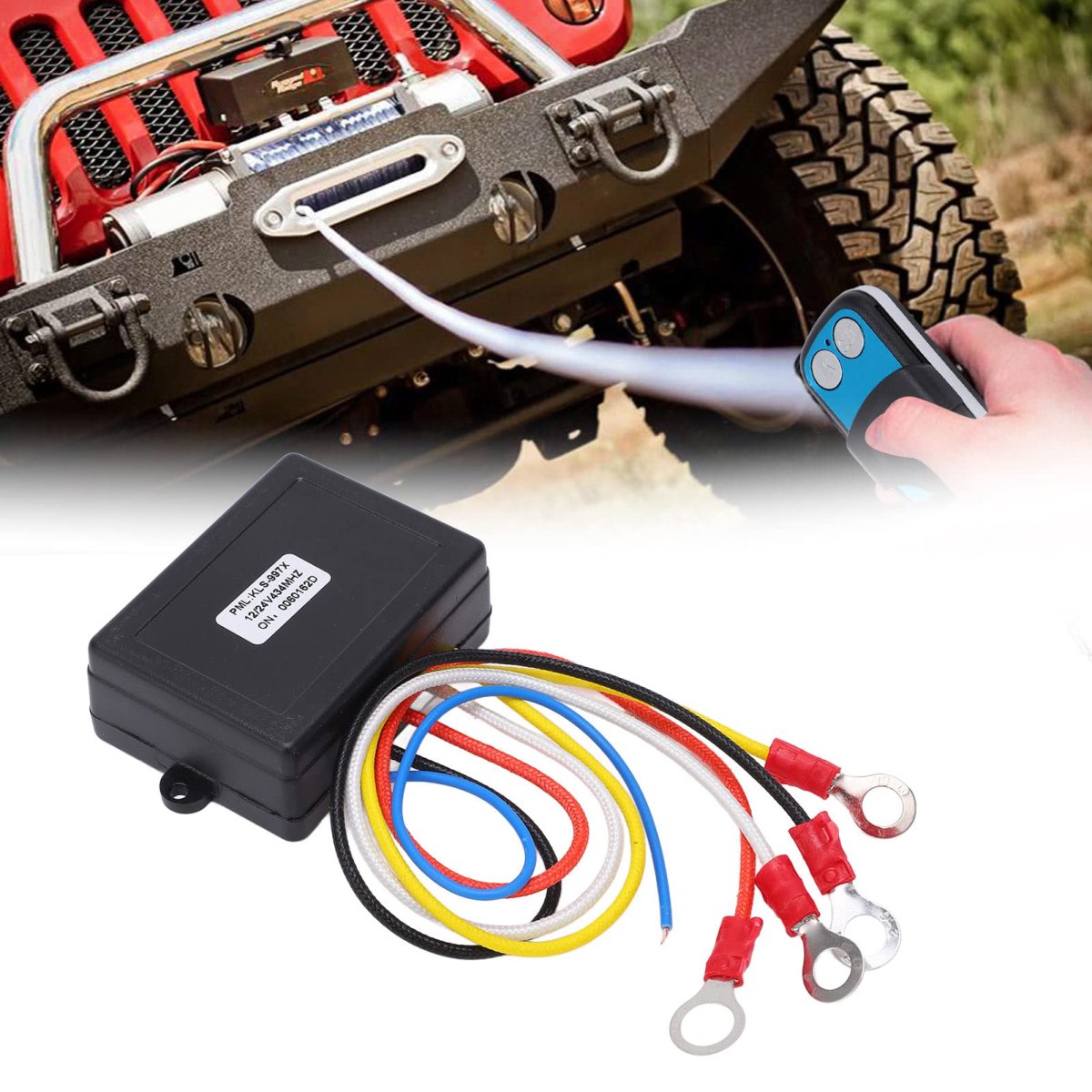 Wireless Winch Remote Control Dc12v 24v 434mhz 75ft Range Universal For Car Suv Truck