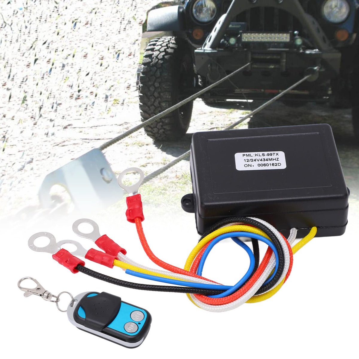 Wireless Winch Remote Control Dc12v 24v 434mhz 75ft Range Universal For Car Suv Truck