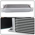 16 Row An10 Aluminum Engine Transmission Oil Cooler Kit Compatible For Bmw N54 Twin Turbo 135 E82 335 E90 E92 E93 Silver
