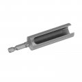 Uxcell 100mm Long 14mm Hex Nut Socket Slotted Extension Driver Bit Adapter 1 4 Shank Cr- V