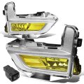 Auto Dynasty Fog Lights Assembly For 2017-2018 Nissan Rogue Lamp With Silver Bezel Switch Replacement Ni2592139 Ni2593139 