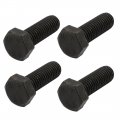 Uxcell 8 Grade M12x35mm Full Threaded Left Hand Thread Hex Head Bolt Black 4pcs