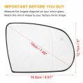 Uxcell Car Right Passenger Side Heated Mirror Glass Replacement W Backing Plate For Jeep Cherokee 2014-2019