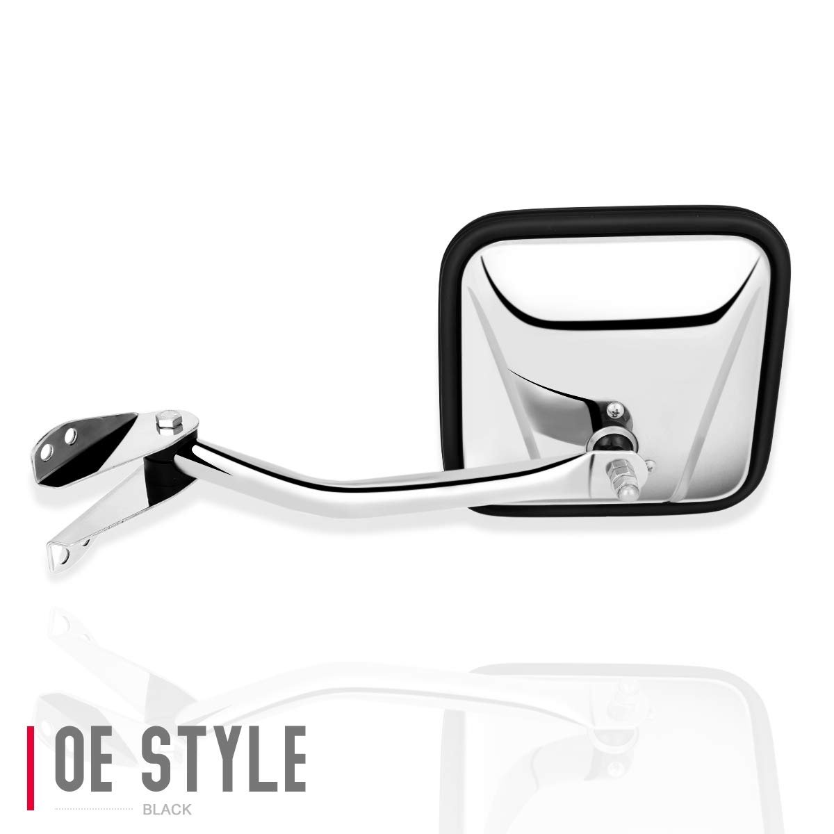 Auto Dynasty Ch1320147 Ch1321147 Pair Oe Style Manual Side View Door Mirror For Jeep Cj6 Cj3 Cj5 60-75