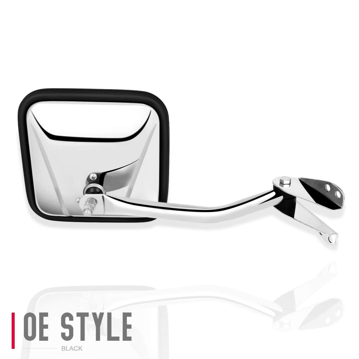Auto Dynasty Ch1320147 Ch1321147 Pair Oe Style Manual Side View Door Mirror For Jeep Cj6 Cj3 Cj5 60-75
