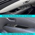 Yofamo For Tucson 2022 2023 Window Switch Button Shift Panel Trim Cover Sticker Abs Carbon Fiber Grain Decor Hyundai Interior