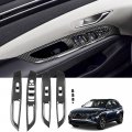 Yofamo For Tucson 2022 2023 Window Switch Button Shift Panel Trim Cover Sticker Abs Carbon Fiber Grain Decor Hyundai Interior