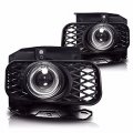 Clear Lens Black Bezel Projector Halo Fog Light Lamps For Ford F150 Expedition 