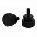 Uxcell Computer Pc Case M3 5x7mm Fully Threaded Knurled Thumb Screws Black 10pcs