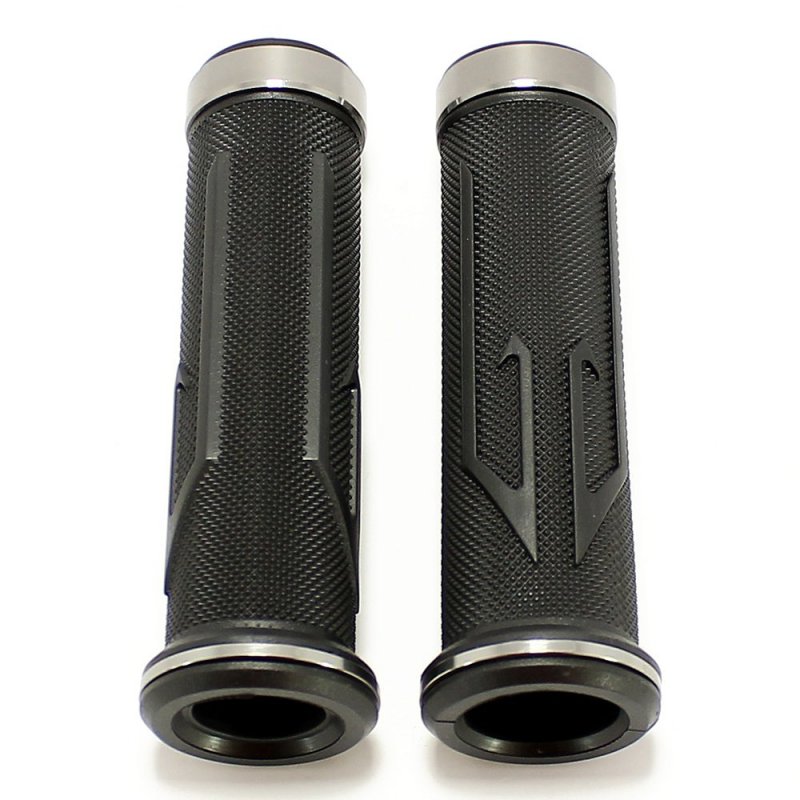 Universal Motorcycle Arrow Rubber Gel Hand Grips For 7 8 22mm Handlebar Sports Bike Chopper Cruiser