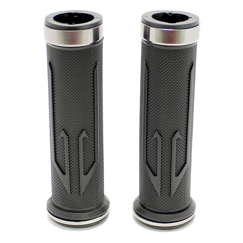 Universal Motorcycle Arrow Rubber Gel Hand Grips For 7 8 22mm Handlebar Sports Bike Chopper Cruiser