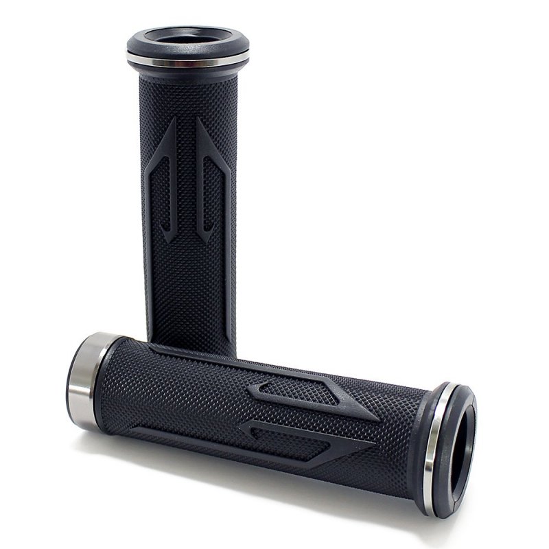 Universal Motorcycle Arrow Rubber Gel Hand Grips For 7 8 22mm Handlebar Sports Bike Chopper Cruiser