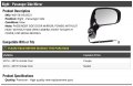 Marketplace Auto Parts Right Passenger Side Power Mirror Without Heat And View Camera Compatible With 2014-2015 Honda Civic