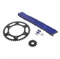 Kawasaki Kdx200 Kdx220 Blue O Ring Chain Sprocket Black 13 47 110l 