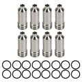 8 X Injector Cup And O-rings Replacement For Gm 6 6l Duramax 2001-2004 Chevy 2500 3500