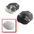 Finmokal Side Stand Extension Kickstand Enlarger Plate For Yamaha Tenere 700 2019-2020 Black Silver