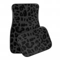 Yewattles Black Leopard Non Slip Car Floor Mats For Suv Truck Sedan Van All Weather Protector Feet Front Rear Liners Carpet 4