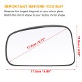 Car Rearview Left Driver Side Heated Mirror Glass Replacement With Backing Plate For Nissan Tiida 2007-2012