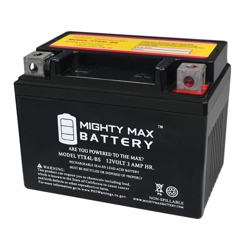 Mighty Max Battery Ytx4l-bs Sla Replacement For Kawasaki Kz750-l