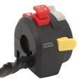7 8in 22mm Atv Motorcycle Handlebar Control Combo 7-in-1 With Push Button Switch Manual Operation