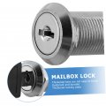 Housoutil 5pcs Mailbox Lock Cabinet Drawers Cylinder Cams Key Deadbolt Showcase Lock Safety Lock Zinc Alloy Shoe Chest Of