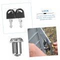 Housoutil 5pcs Mailbox Lock Cabinet Drawers Cylinder Cams Key Deadbolt Showcase Lock Safety Lock Zinc Alloy Shoe Chest Of